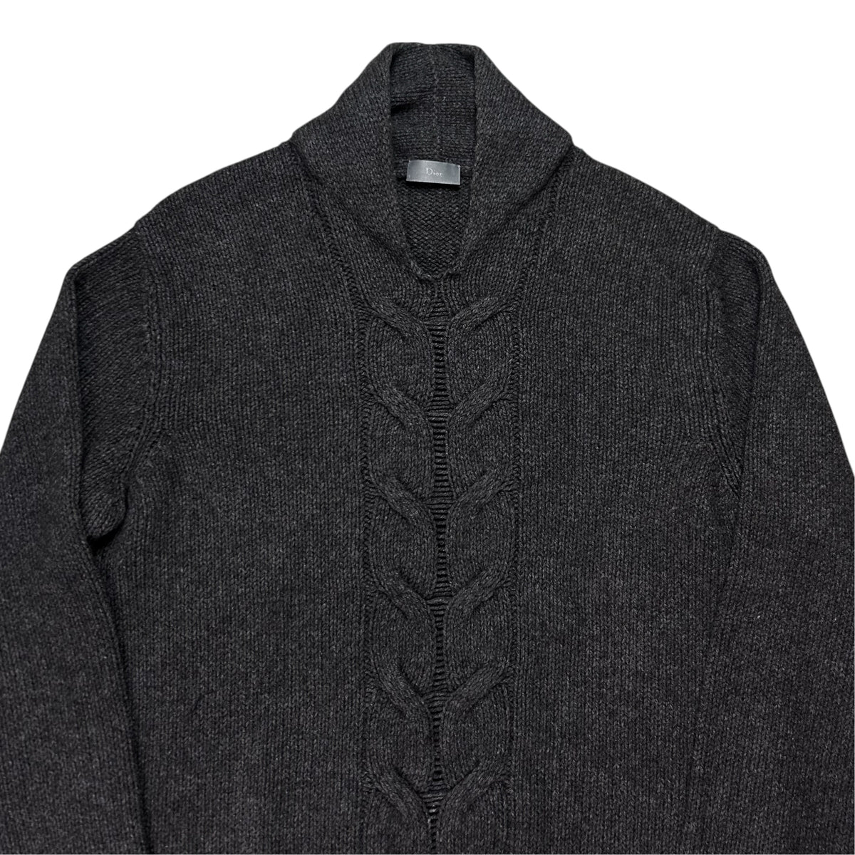 Dior Homme Front Cable Knit Yak Sweater - AW11