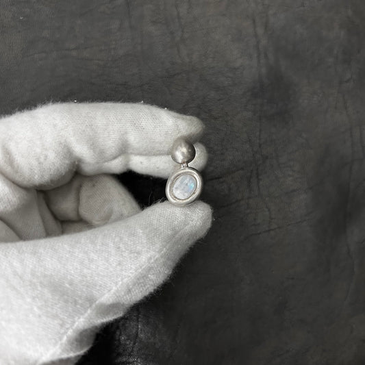 Double Egg Moon Stone Ring