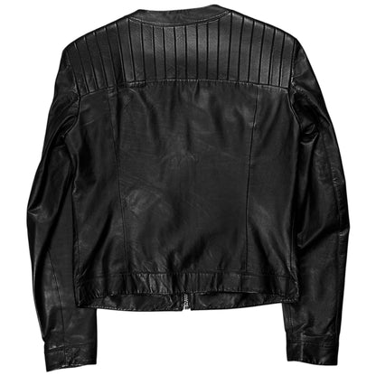Dirk Bikkembergs Shoulder Qulted Moto Leather Jacket - AW09