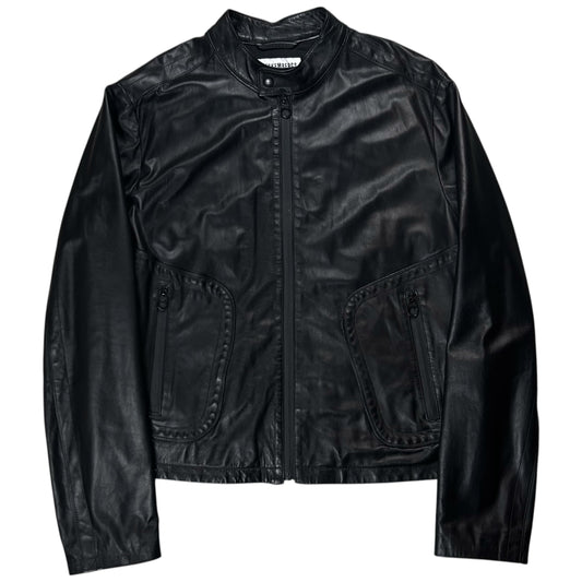Dirk Bikkembergs Lamb Leather Cafe Racer Jacket - AW12