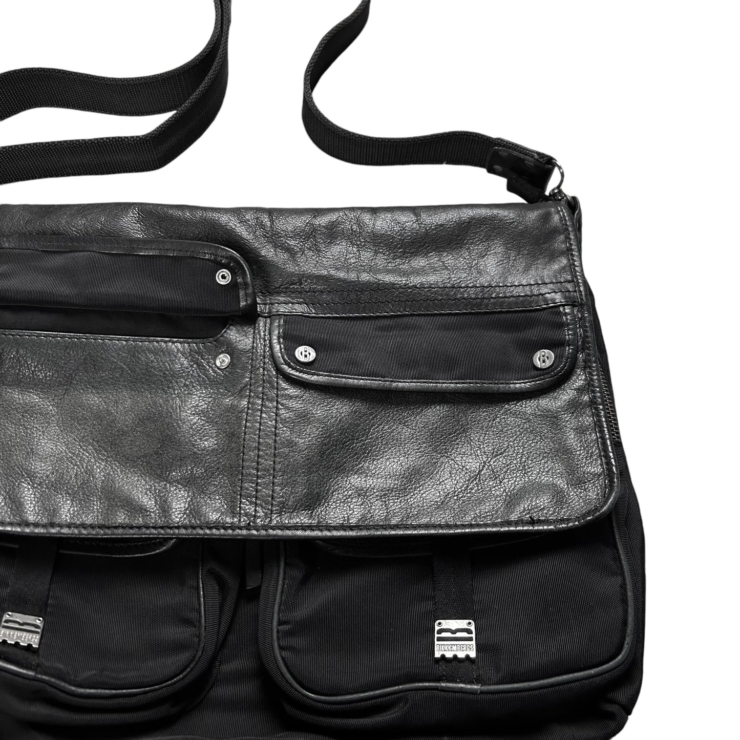 Dirk Bikkembergs Cargo Leather Flap Bag