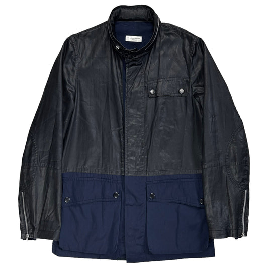 Dries Van Noten Bi-Color Leather Moto Jacket - SS12