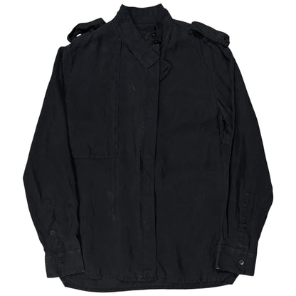 Kris Van Assche Chest Layered Military Strap Silk Shirt