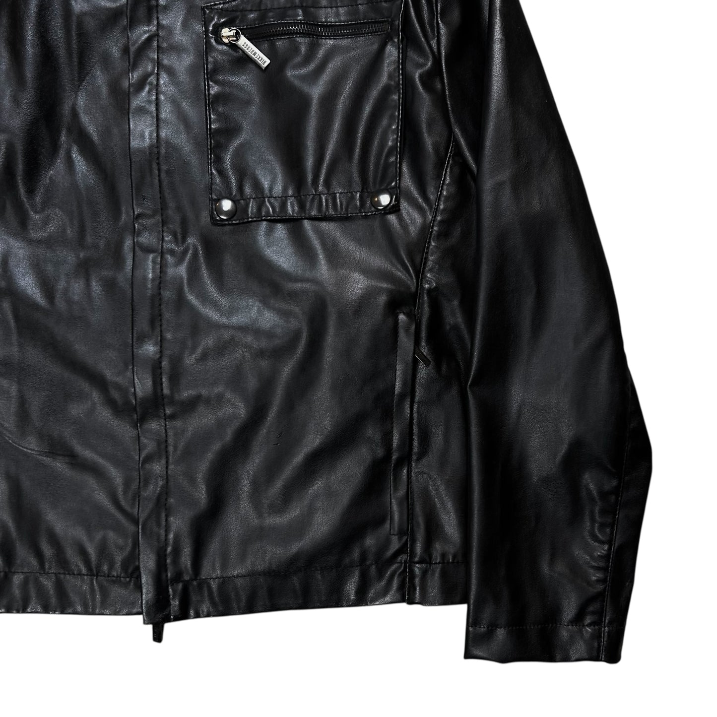 Dirk Bikkembergs Chest Strap Pocket Racer PVC Jacket