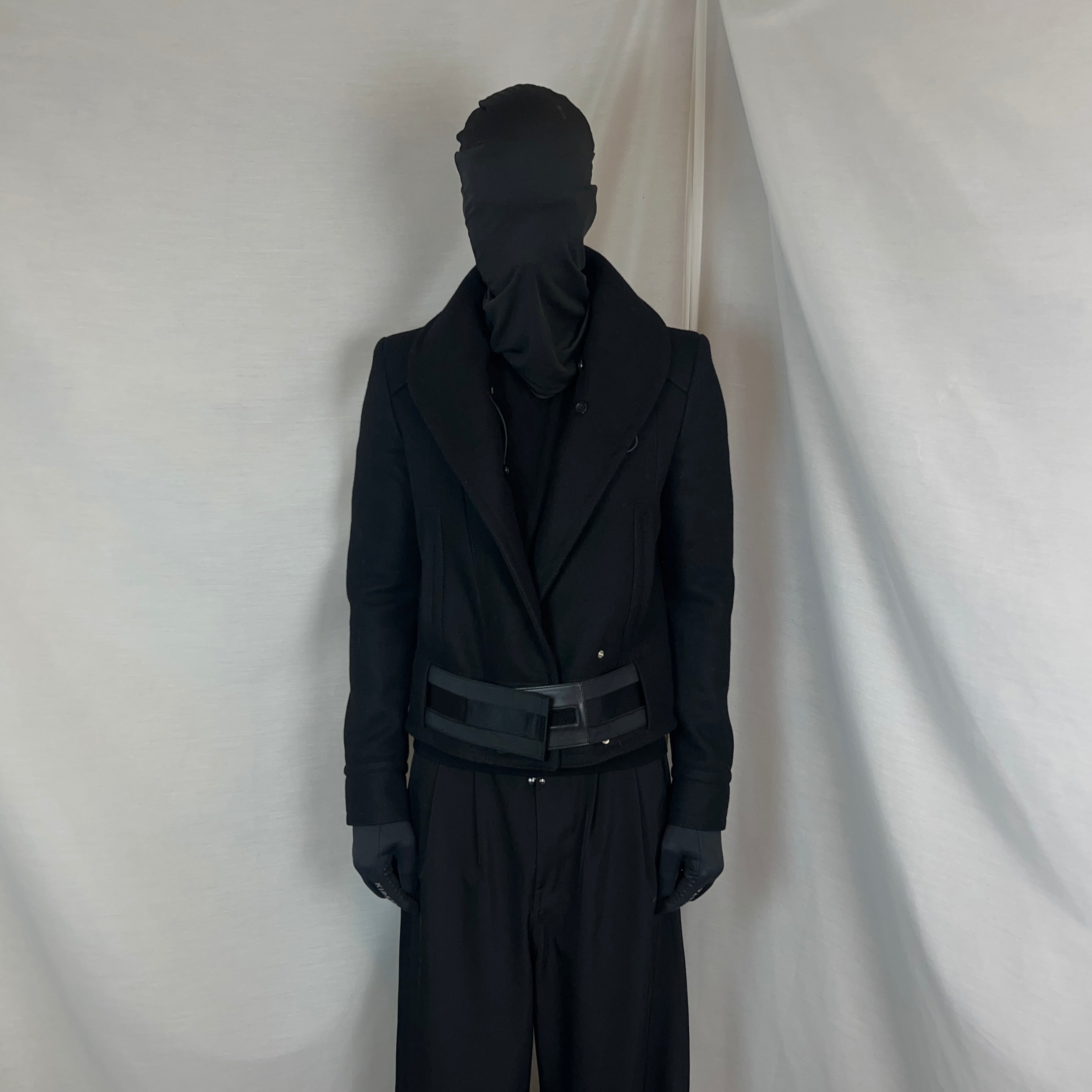 Gucci by Tom Ford Asymmetric Velcro Belted Cashmere Jacket - AW04