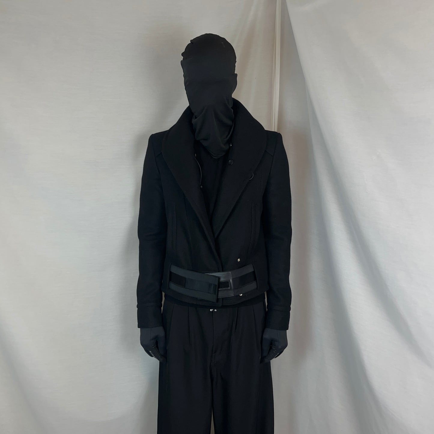 Gucci by Tom Ford Asymmetric Velcro Belted Cashmere Jacket - AW04