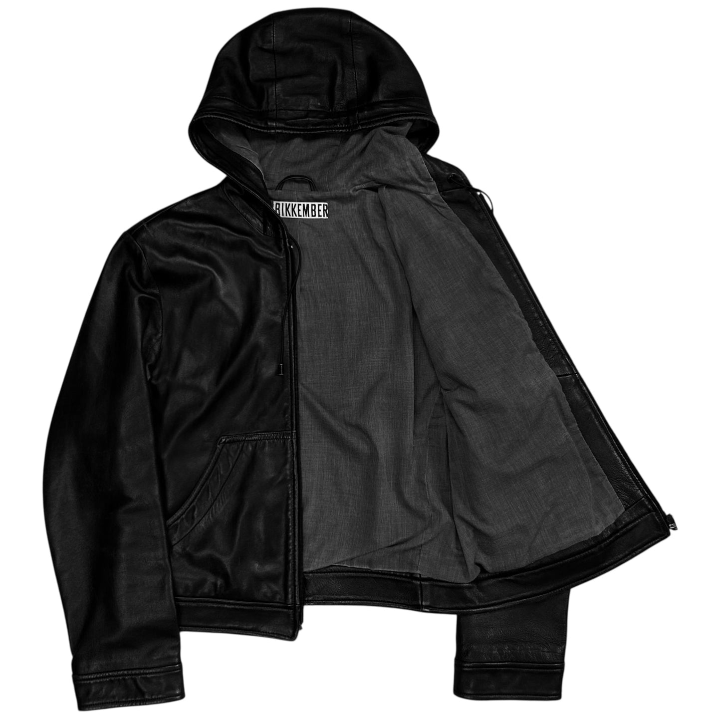 Dirk Bikkembergs Leather Zip Hoodie