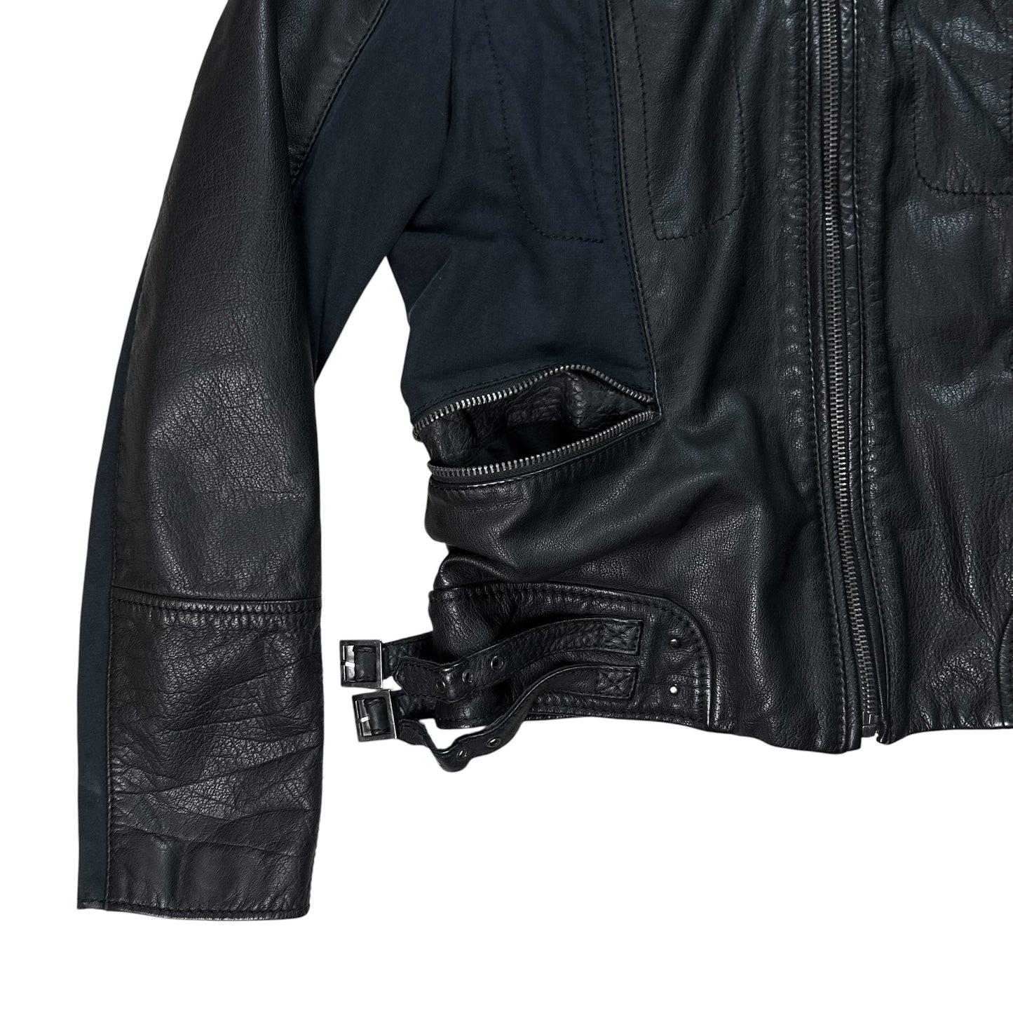 Dirk Bikkembergs Hybrid Leather Moto Jacket - SS10
