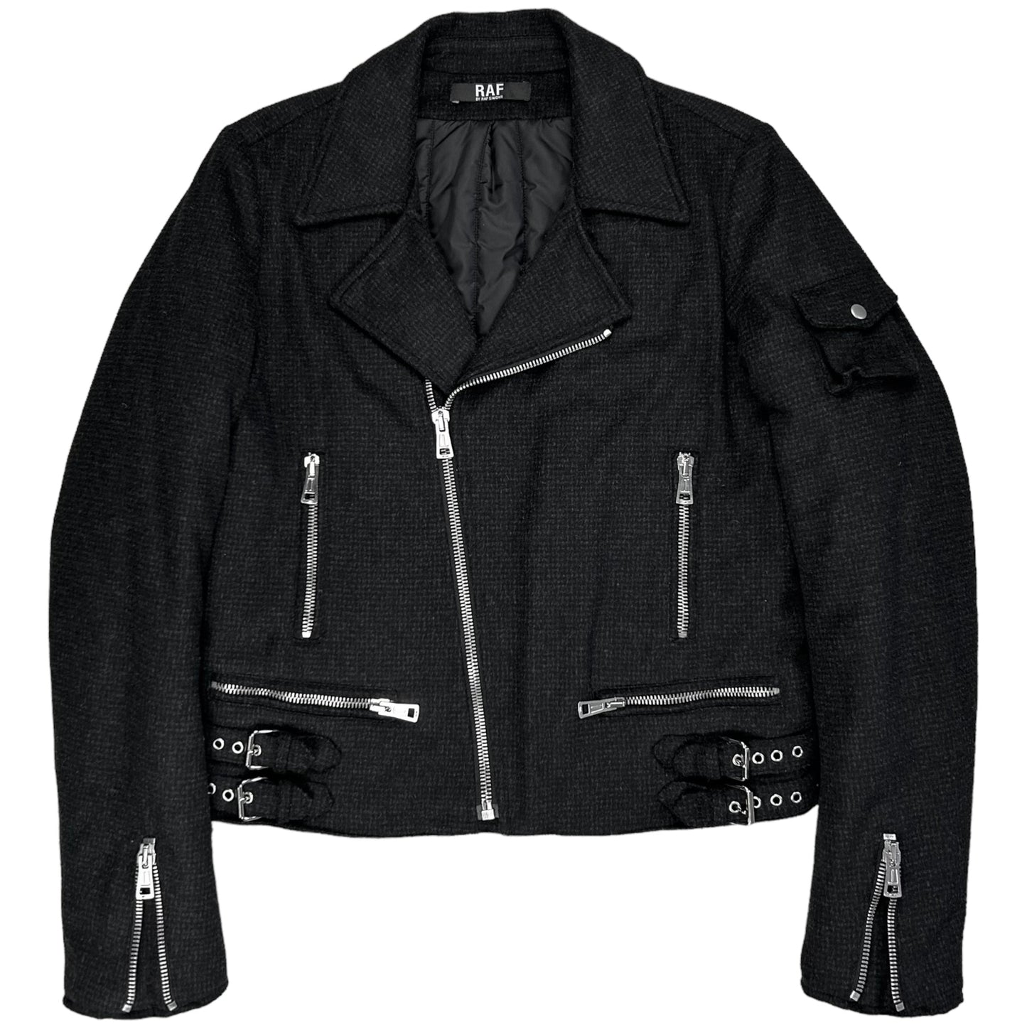 RAF by Raf Simons Wool Perfecto Biker Jacket - AW06