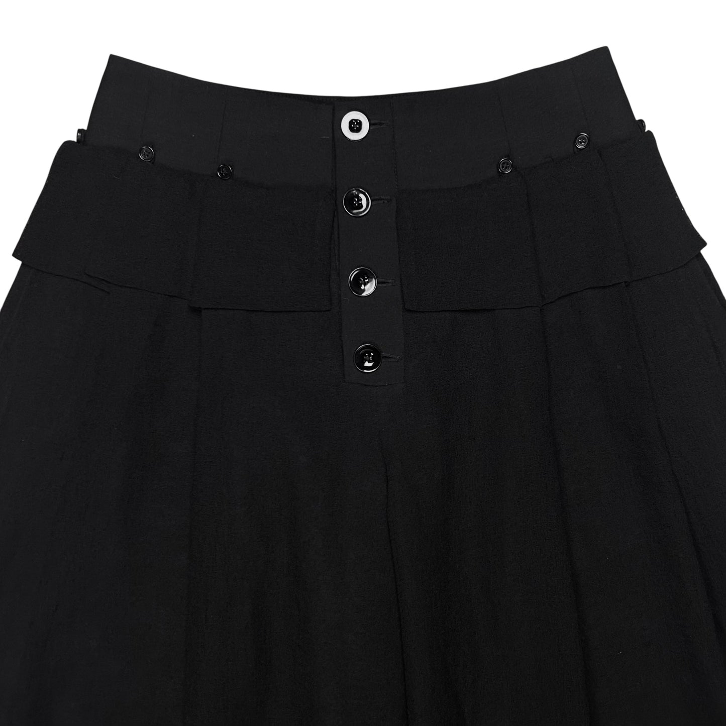 Jil Sander Wide Multi Button Tab Shorts - SS19