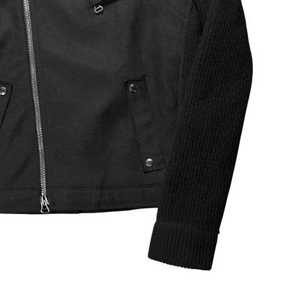 Pierre Balmain Rib Sleeve Wool Perfecto Jacket - AW10