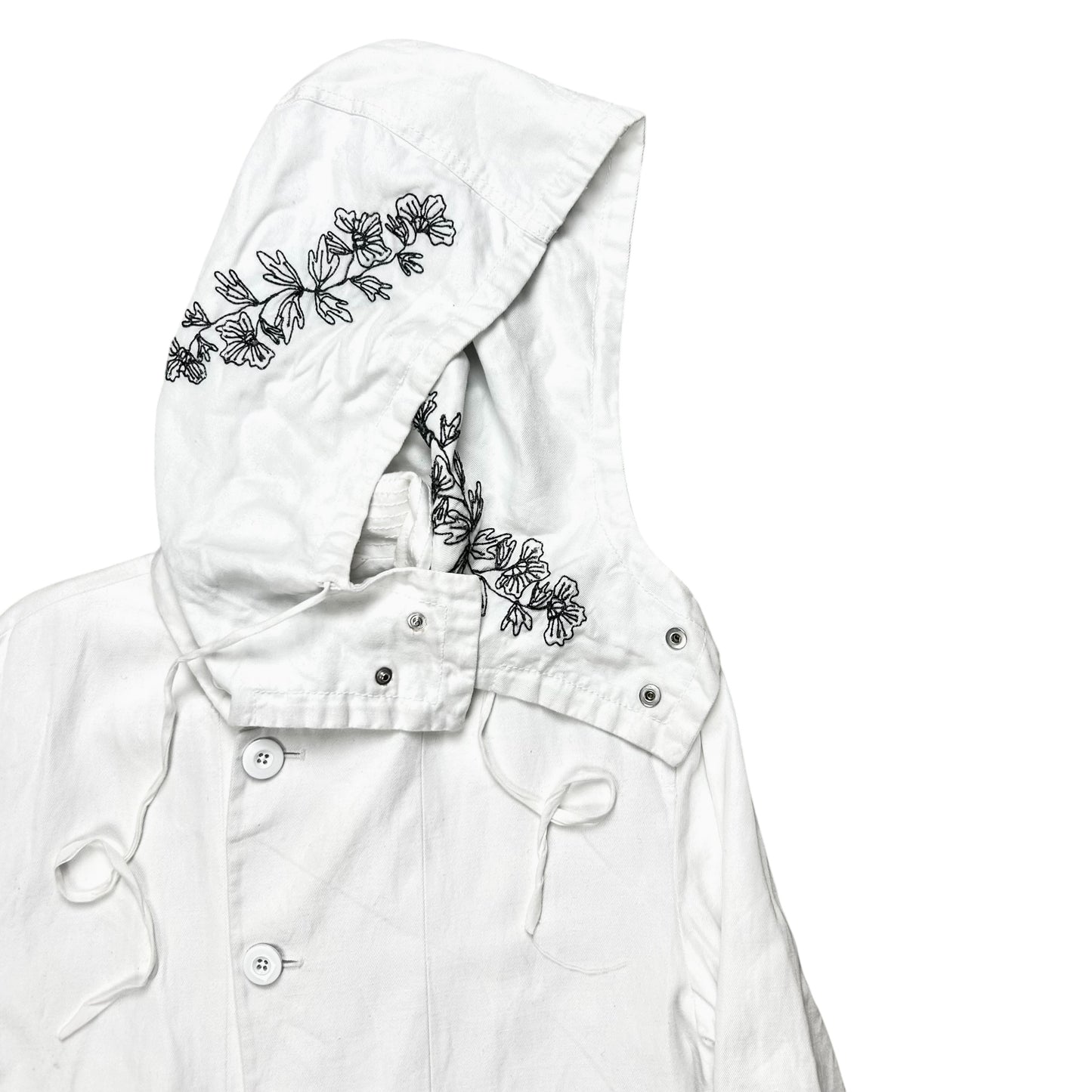 Ann Demeulemeester Hood Embroidered Field Jacket - SS14