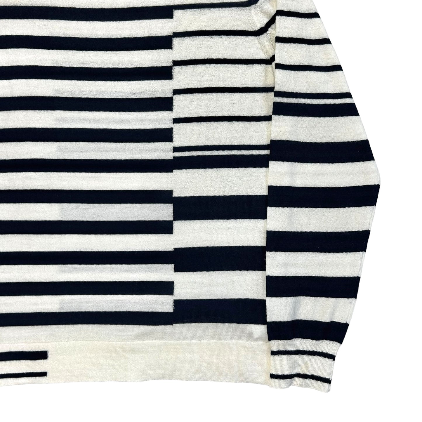 Maison Margiela Asymmetric Marine Stripe Wool Sweater - SS16