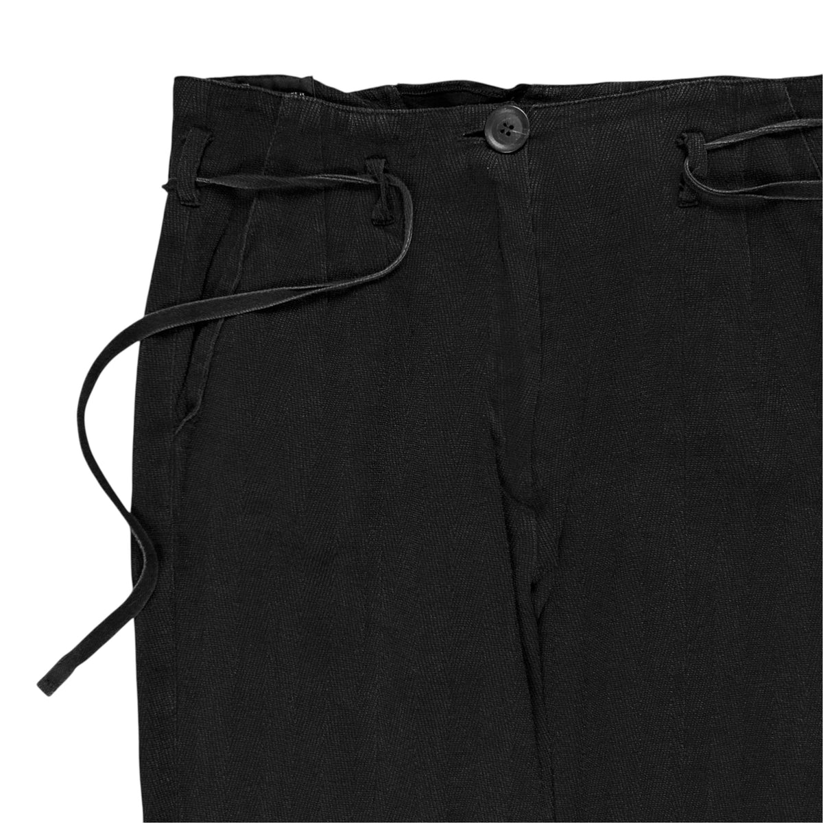 Ann Demeulemeester Waist String Button Hem Capri Shorts - 90s