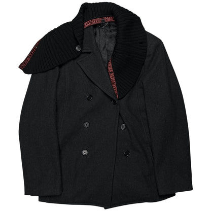 Dirk Bikkembergs Scarfed Caban Wool Jacket