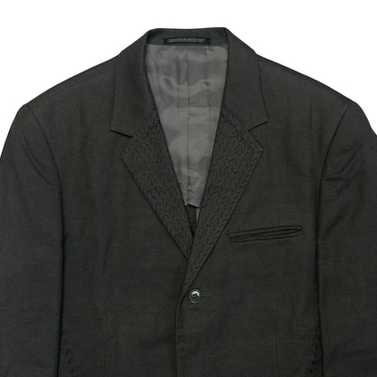 Y‘s by Yohji Yamamoto Staple Embroidery Hemp Blazer - SS99