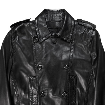 Gucci by Tom Ford Military Leather Peacoat - AW96