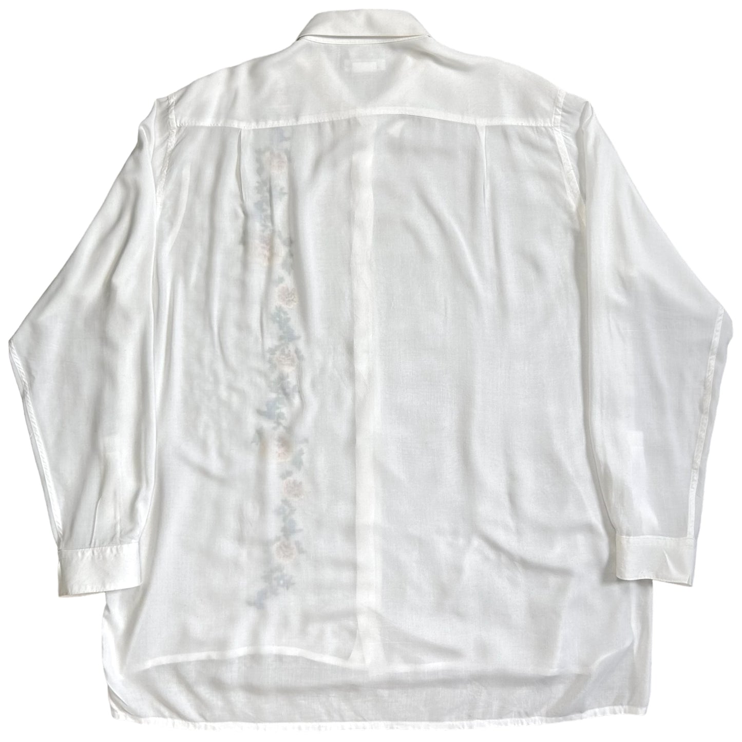 Y‘s Yohji Yamamoto Flower Embroidered Rayon Shirt