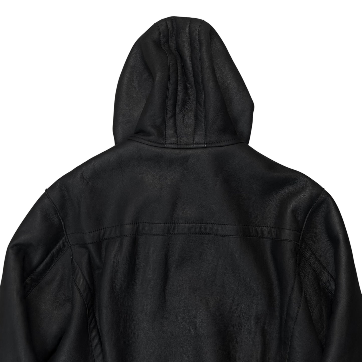 Dirk Bikkembergs Hooded Faux Fur Lined Leather Jacket - AW10