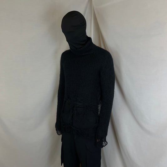 Ann Demeulemeester Destroyed Mohair Knit Sweater