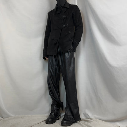 MM6 Maison Margiela Open Faux Leather Pants - AW22