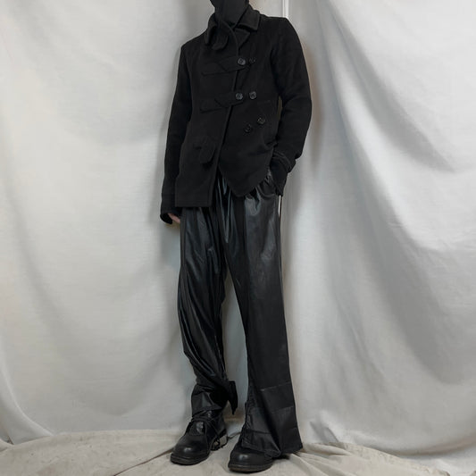 MM6 Maison Margiela Open Faux Leather Pants - AW22