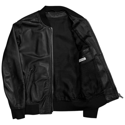 Dirk Bikkembergs Lamb Leather Bomber Jacket