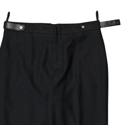 Gucci by Tom Ford Leather Waist Strap Cashmere Trousers - 90s