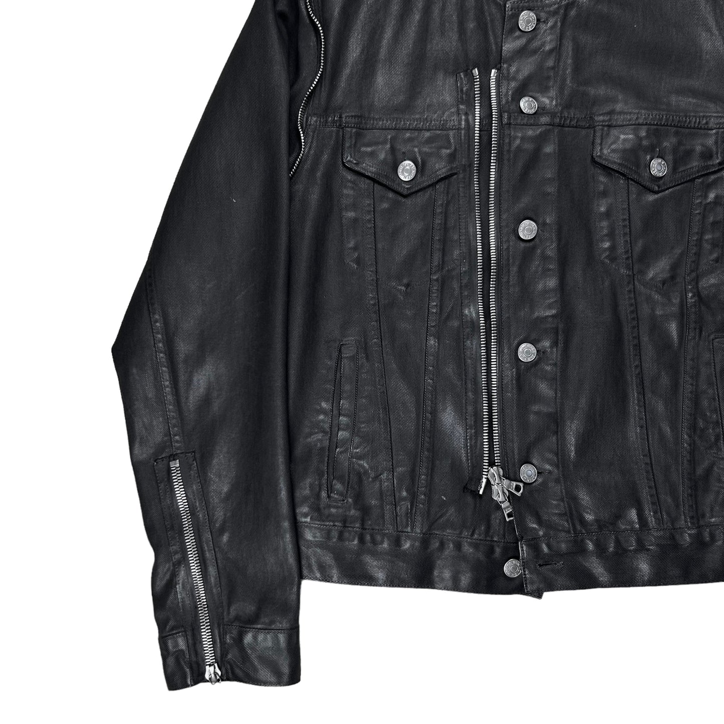 Dries Van Noten Waxed Zip Trucker Jacket - AW14