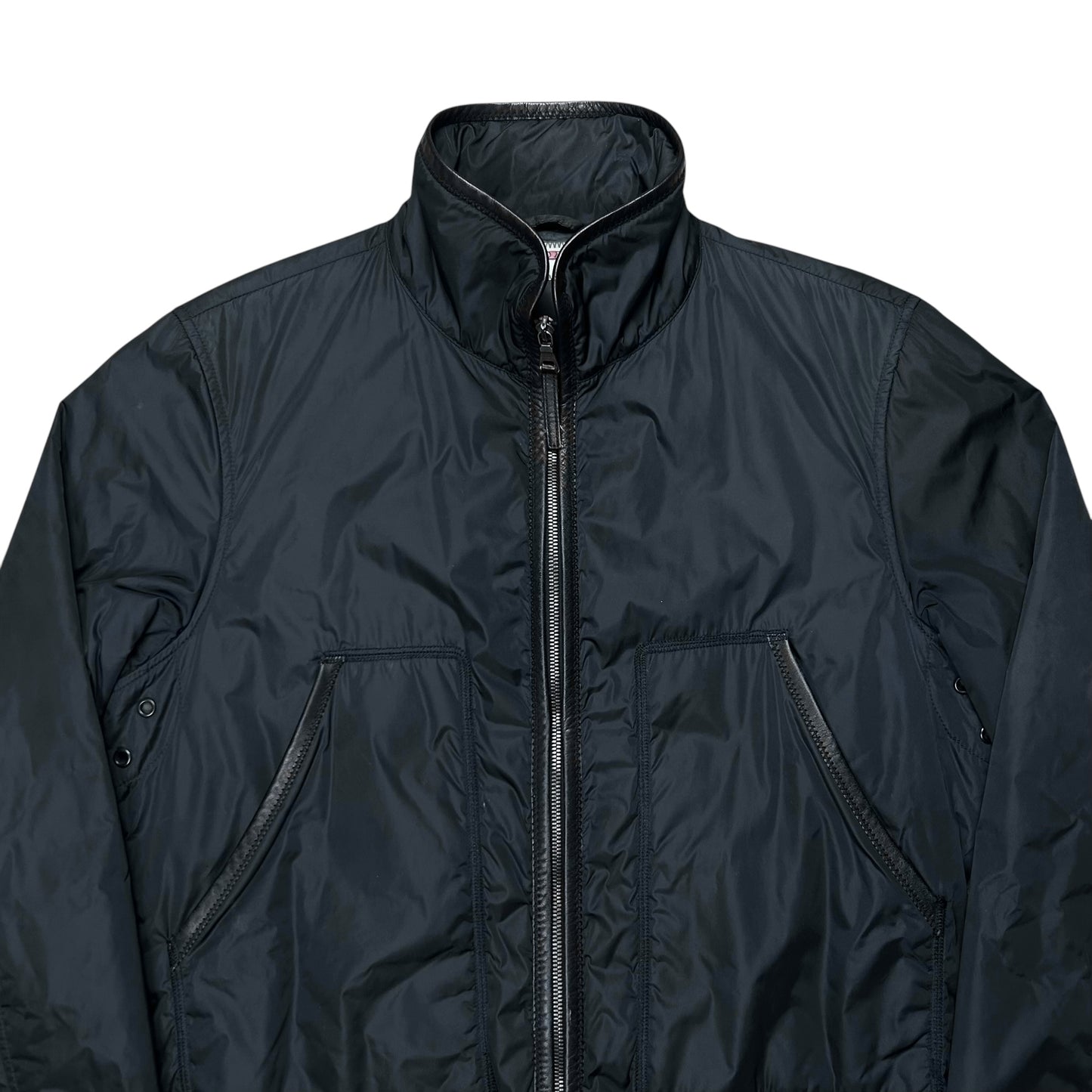 Prada Leather Trimmed Bomber Jacket - SS10