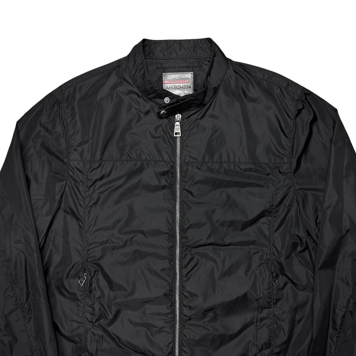 Prada Leather Strap Race Collar Blouson - SS11