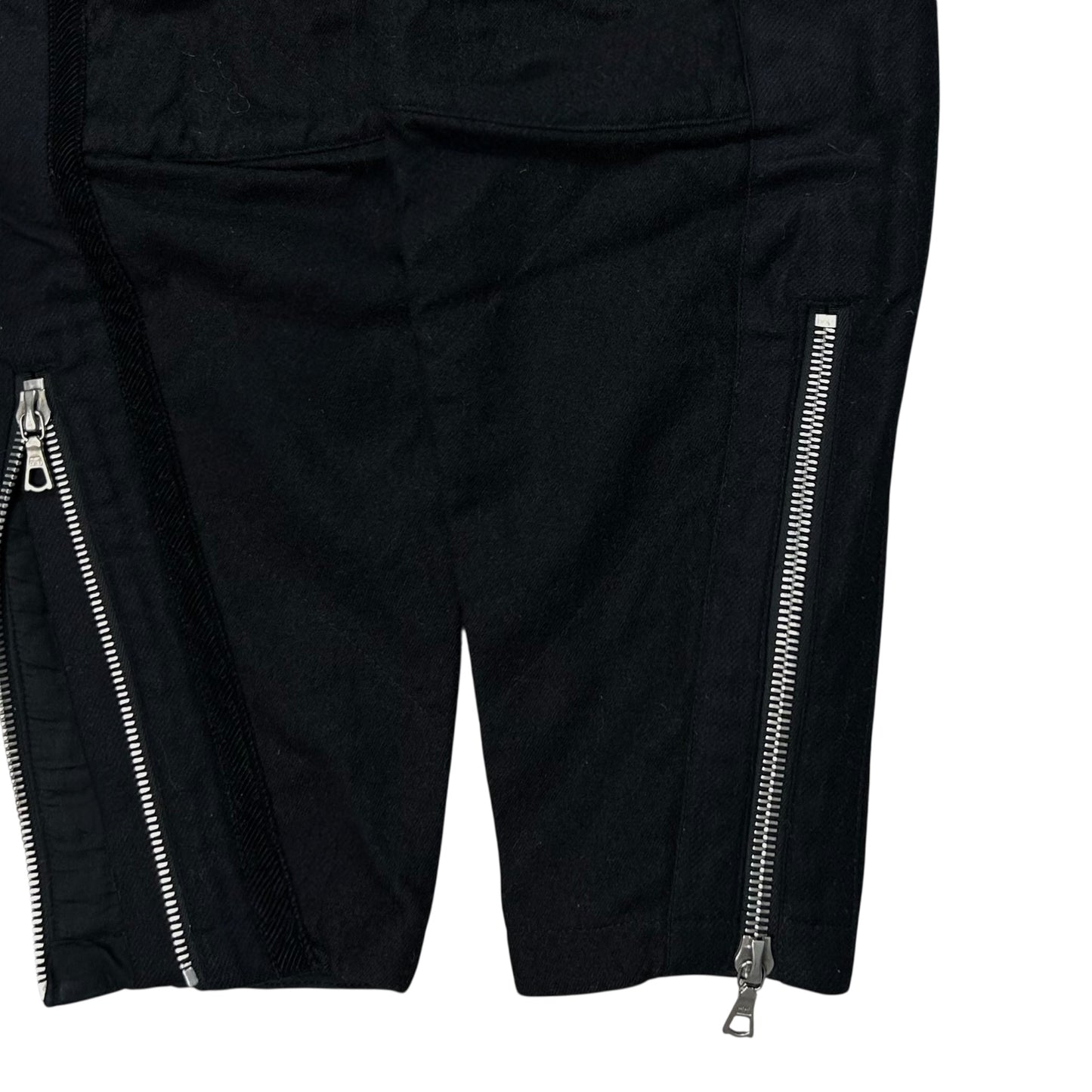 Dries Van Noten Moto Multi Zip Wool Pants - AW14