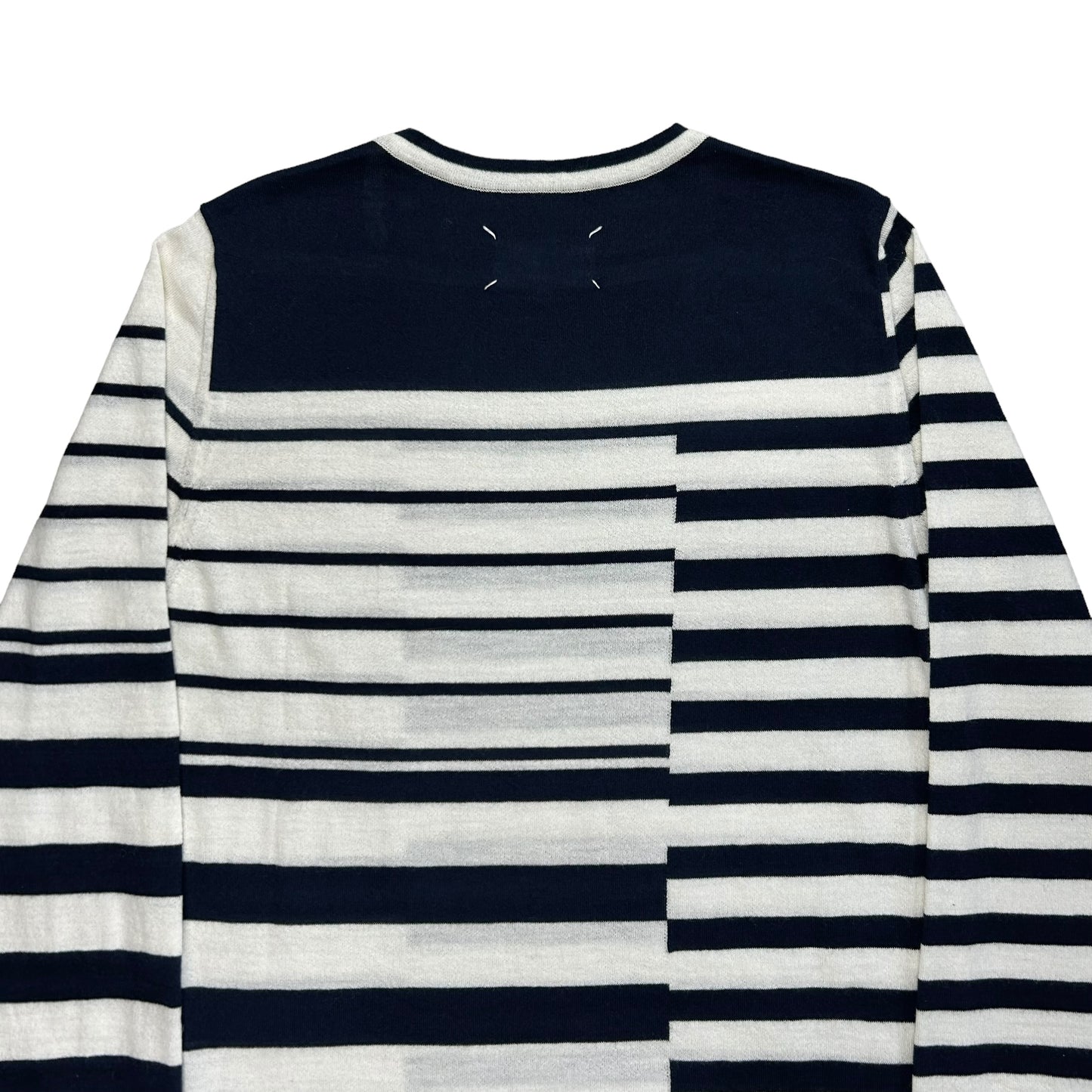 Maison Margiela Asymmetric Marine Stripe Wool Sweater - SS16