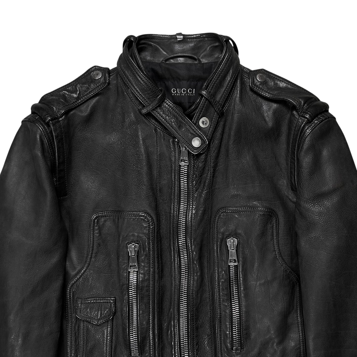 Gucci by Tom Ford Multi Zip Moto Leather Jacket - AW01