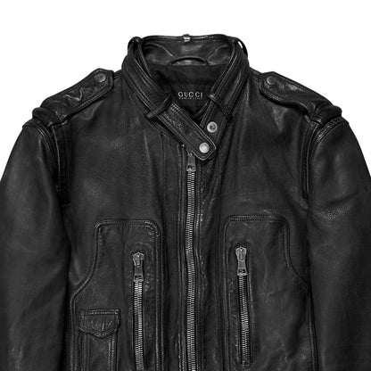 Gucci by Tom Ford Multi Zip Moto Leather Jacket - AW01
