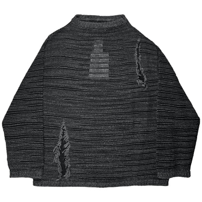 MM6 Maison Margiela Distressed Fringe Knit Sweater - AW22