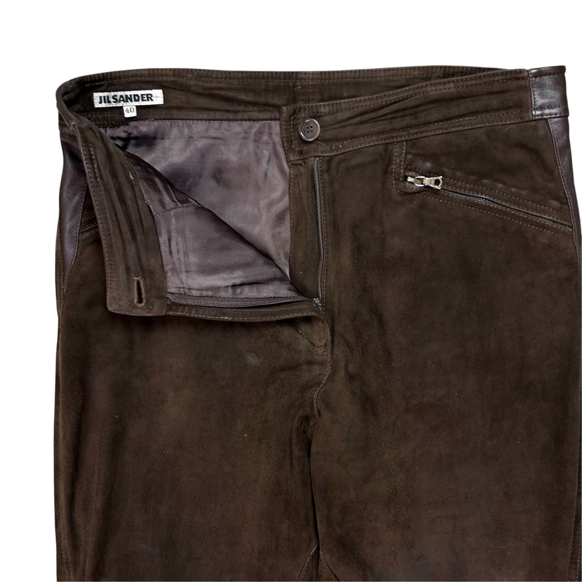 Jil Sander Suede Biker Pants - AW98