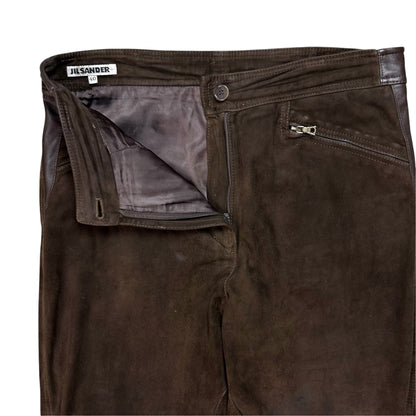 Jil Sander Suede Biker Pants - AW98