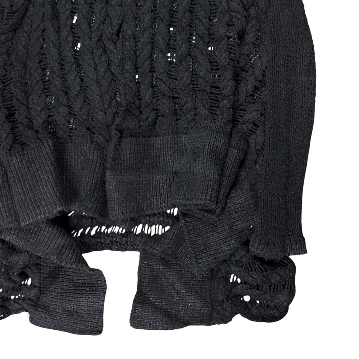 Rick Owens Open Crotchet Knit Tail Silk Cardigan - AW15