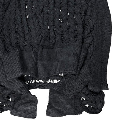 Rick Owens Open Crotchet Knit Tail Silk Cardigan - AW15