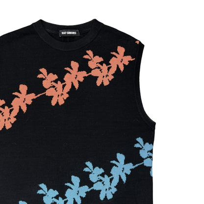 Raf Simons Floral Jacquard Knit Vest - SS12