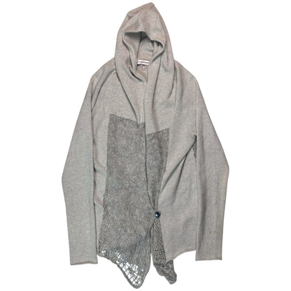 A.F. Vandevorst Asymmetric Mohair Panel Hooded Knit Sweater - AW12