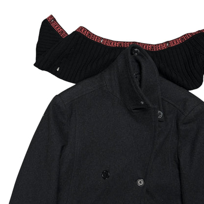 Dirk Bikkembergs Scarfed Caban Wool Jacket