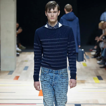 Dior Homme Perforated Stripe Sweater - SS15