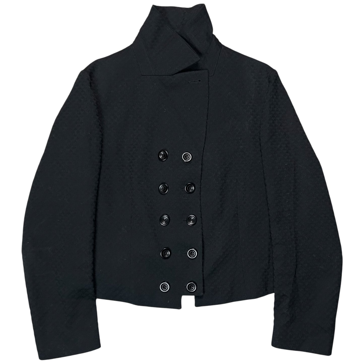 Dries Van Noten Cropped Double Breasted Jacquard Blazer - AW05
