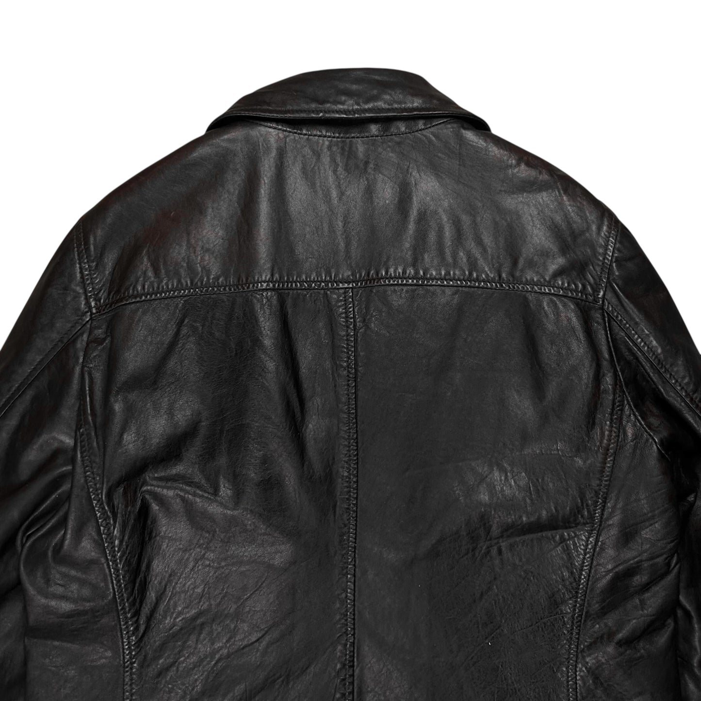 Dirk Bikkembergs Leather Caban Jacket