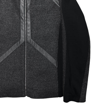 Dirk Bikkembergs Multi Fabric Padded Panel Zip Sweater