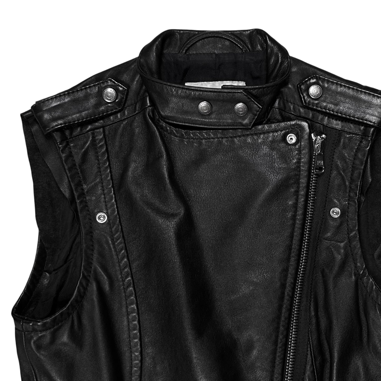 Balmain by Olivier Rousteing Belted Biker Leather Vest - SS12