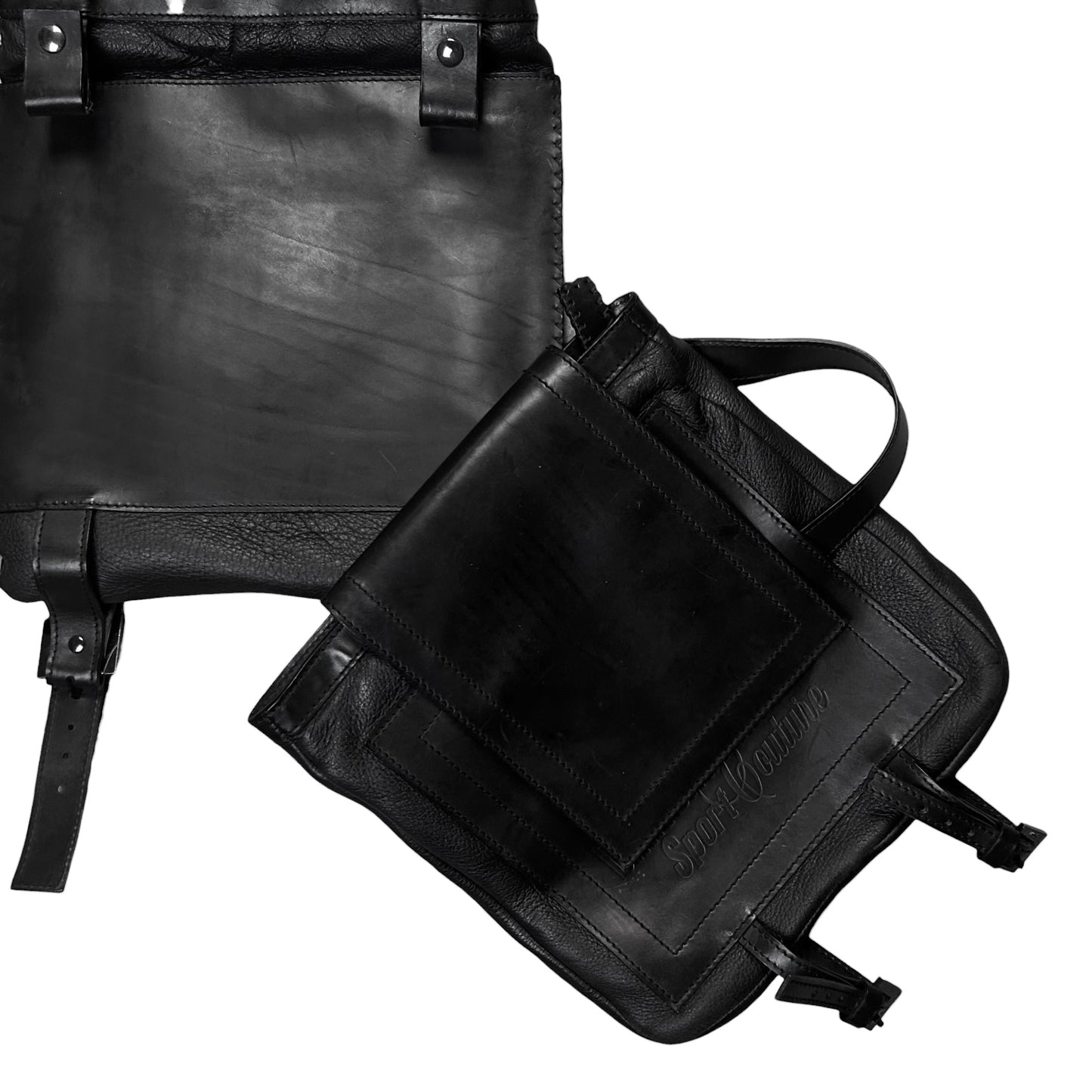 Dirk Bikkembergs Multi Bondage Strap Dual Leather Bag