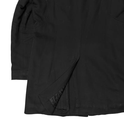 Dirk Bikkembergs Multi Button Double Leather Collar Car Coat - AW09